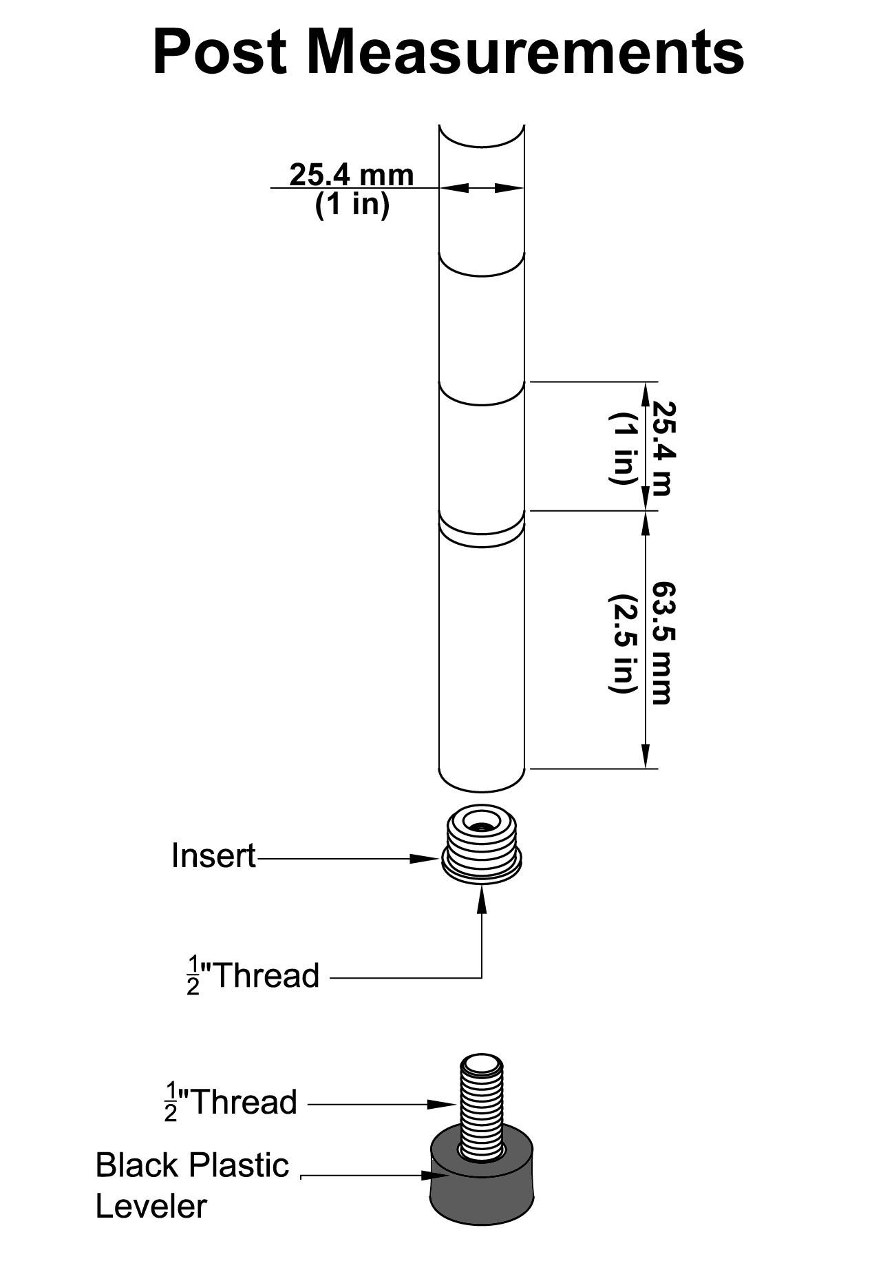 Wire Shelving Post Specifications